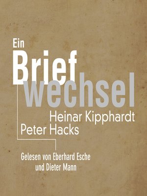 cover image of Ein Briefwechsel